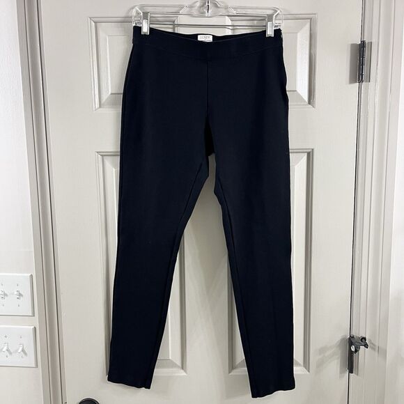J.Crew Wom 10 Gigi Pant Black Ponte Stretch Size Zip Back Seam Ankle Taper Fit - Picture 2 of 8